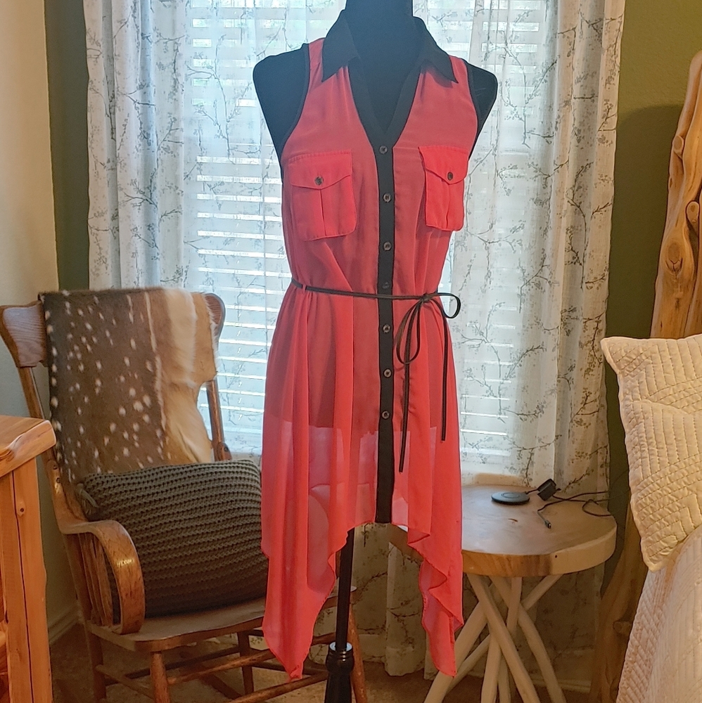Sheer pink top/dress